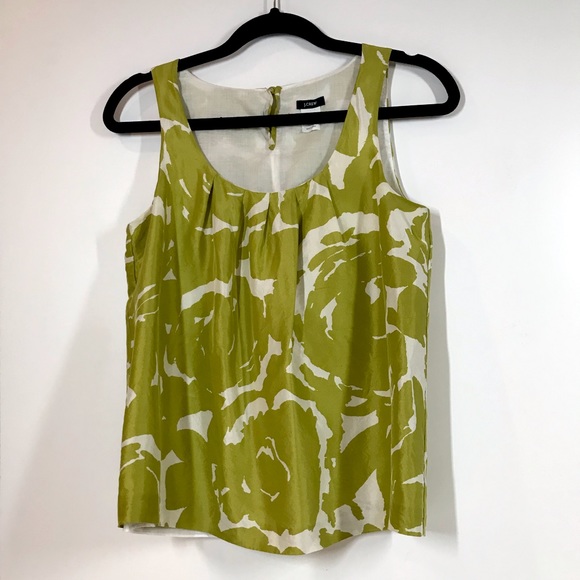 J. Crew Silk Floral Sleeveless Top - Size 0 - Picture 3 of 12